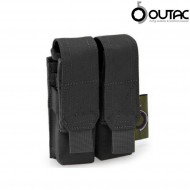 Double Pistol 9mm Magazine Pounch BLACK Outac (ot-pm02/3-b)