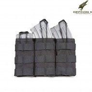 Tasca Tripla 5.56 Open NERA Defcon 5 (d5-m4ak3do-b)