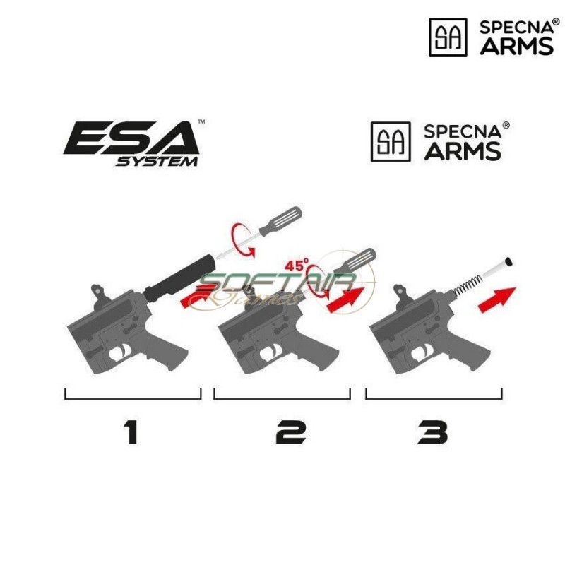 Electric Rifle sa-c23 Assault Replica mk urg cqb style Black Core™ Specna Arms® (spe-01-030738/034192)