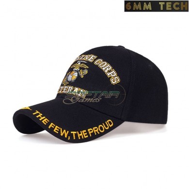 Baseball cap U.S. Veteran style NERO 6MM TECH (6mmt-47-bk)