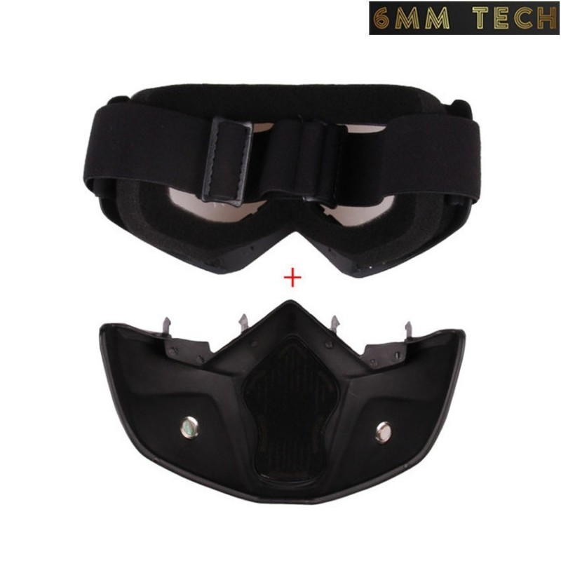 Speedsoft style BLACK mask BLACK lens 6MM TECH (6mmt-11-bk)