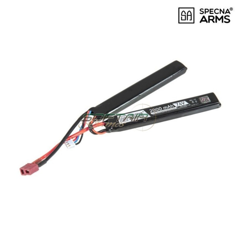 Batteria lipo connettore deans 7.4v X 2000mah 15/30c CQB type specna arms® (spe-06-024609)