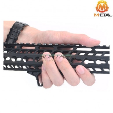 Angled foregrip BLACK ASC. style hand-Stop keyMod & LC metal® (me06087-bk)