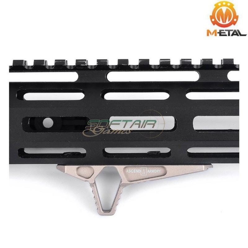 Angled foregrip DARK EARTH ASC. style hand-Stop keyMod & LC metal® (me06087-de)