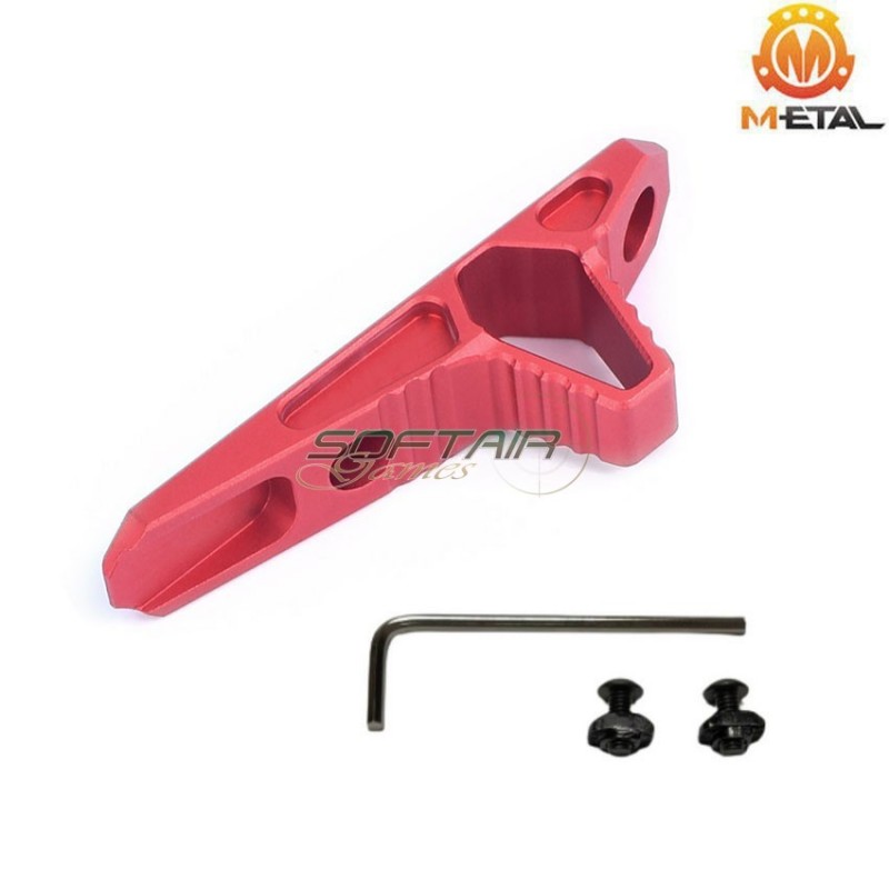 Angled foregrip RED ASC. style hand-Stop keyMod & LC metal® (me06087-red)