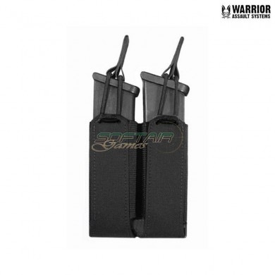 Laser cut double bungee pistol pouch BLACK warrior assault systems (w-lc-dbpp-blk)