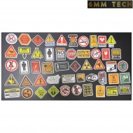 Set 50pcs. adesivi per valigia/fucile/computer/etc... TYPE 2 6MM TECH (6mmt-74-2-50)