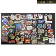 Set 50pcs. adesivi per valigia/fucile/computer/etc... TYPE 4 6MM TECH (6mmt-74-4-50)