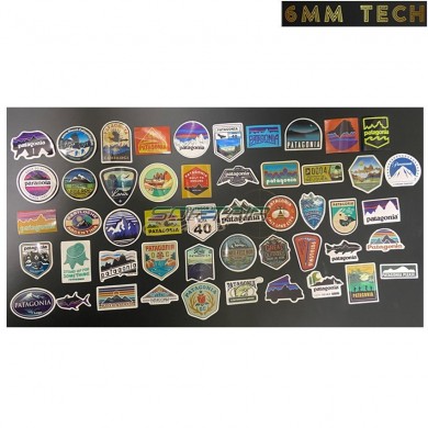 Set 50pcs. adesivi per valigia/fucile/computer/etc... TYPE 5 6MM TECH (6mmt-74-5-50)