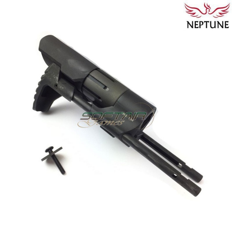 PDW viper si style BLACK stock for aeg m4 neptune (nte-221)
