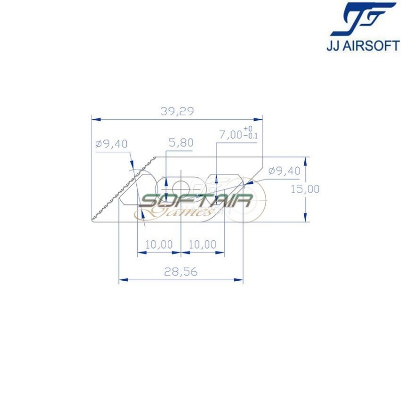 TMRS Left Thumb Rest for KeyMod & LOC BLACK jj airsoft (ja-1387-bk)