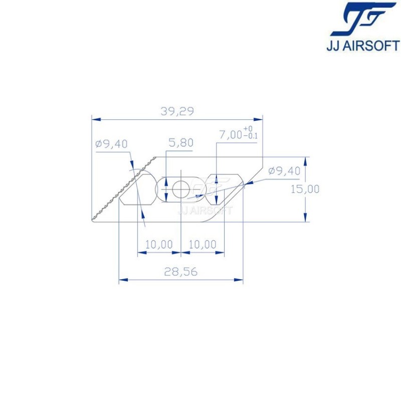 TMRS Left Thumb Rest per KeyMod & LOC ROSSA jj airsoft (ja-1387-re)