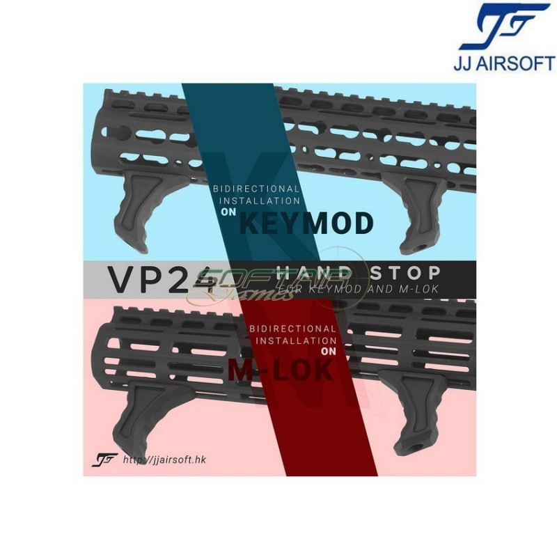 VP24 Hand Stop for KeyMod & LOC SILVER jj airsoft (ja-1390-sv)