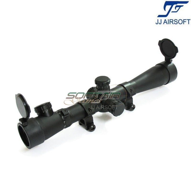 Ottica 3.5-10×40 E-SF rosso/verde reticolo NERA jj airsoft (ja-5305-bk)
