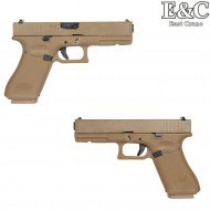 Pistola a GAS glk g17 g.5 style scarrellante DARK EARTH e&c (ec-031385)