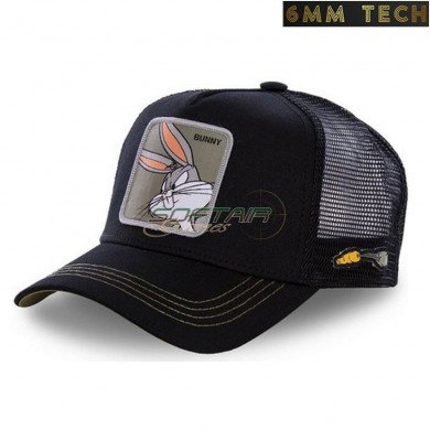 Baseball cap BUNNY style NERO 6MM TECH (6mmt-84-bk)