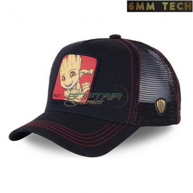 Baseball cap GROOT style NERO 6MM TECH (6mmt-85-bk)