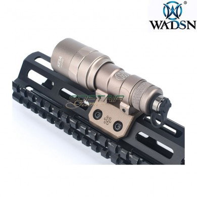 LOC & Keymod Mini Offset Flashlight Base NERO per M300/M600 wadsn (wd02004-bk)