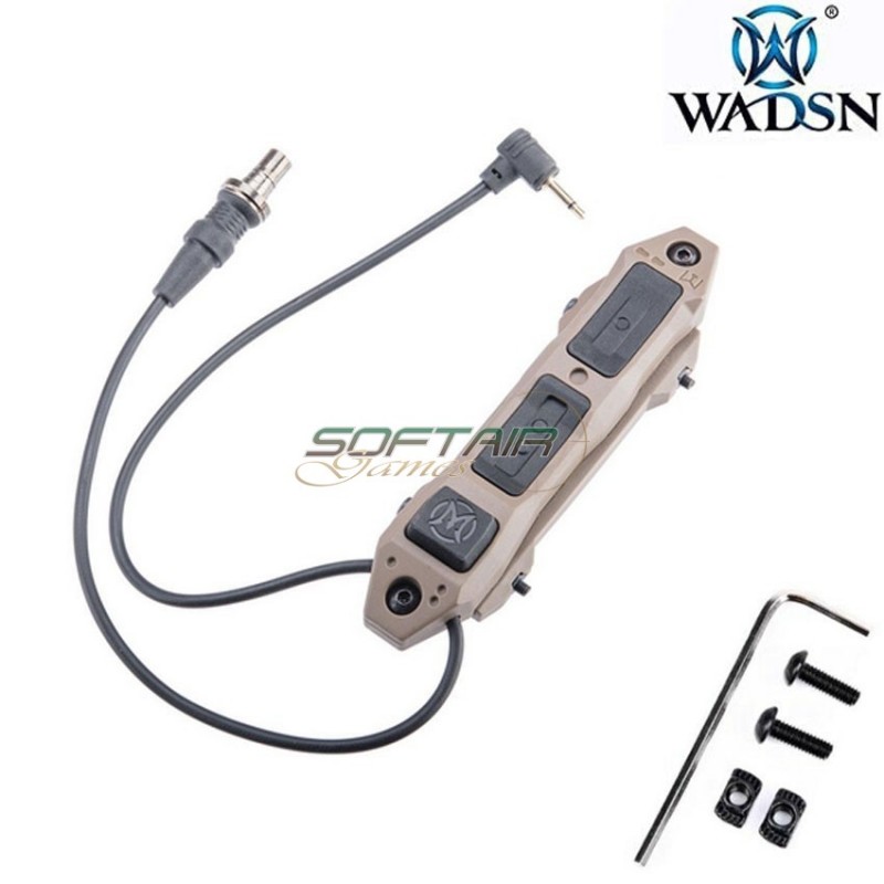 Controllo remoto doppia funzione DARK EARTH per torcie & PEQ device 2.5mm plug wadsn (wd07004-de-lo)
