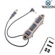 Double function remote pressure switch DARK EARTH for flashlight & PEQ device 2.5mm plug wadsn (wd07004-de-lo)
