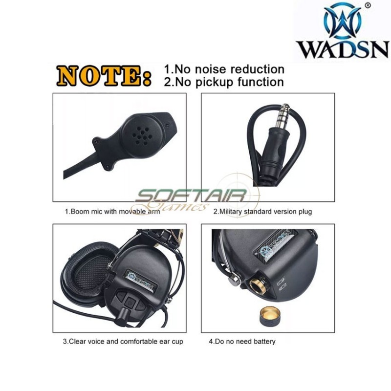 Headset basic version SORD. style OLIVE DRAB wadsn (wz165-od)