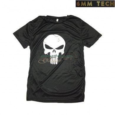 T-shirt PUNISHER type NERA 6MM TECH (6mmt-88-bk-3)