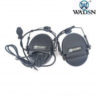 Cuffia basic version HI-THREAT 1 style TYPE 2 NERA per elmetto wadsn (wz173-bk)