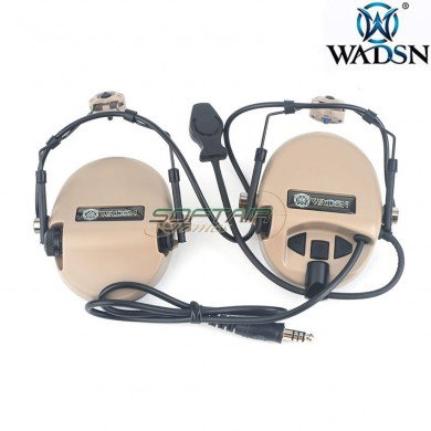 Headset basic version HI-THREAT 1 style TYPE 2 DARK EARTH for helmet wadsn (wz173-de)