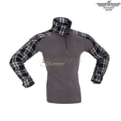 Flannel COMBAT shirt BLACK invader gear (ig-fla-bk)