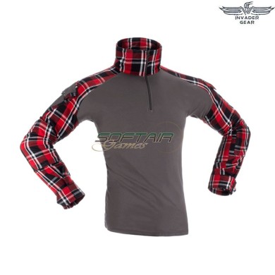 Flannel COMBAT shirt RED invader gear (ig-fla-rd)