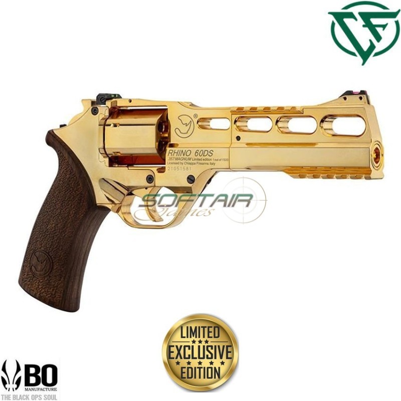 LIMITED EDITION Revolver a co2 60ds 6" full metal GOLD RHINO BO Chiappa Firearms (cf-444.128)