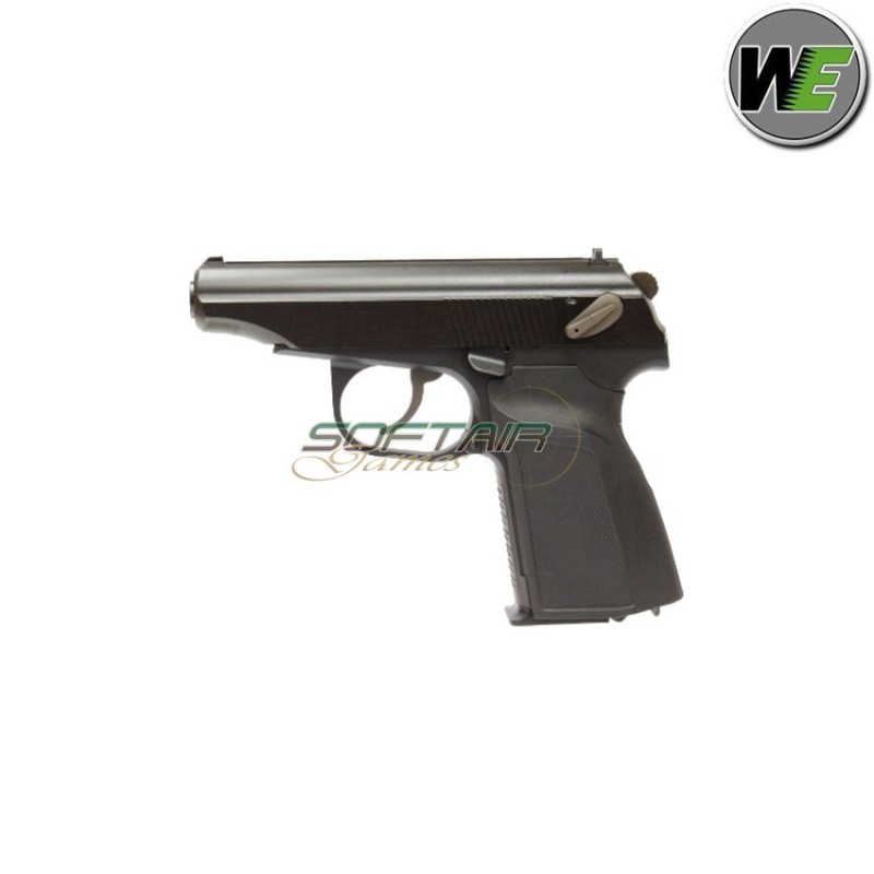 Gas gbb pistol makarov pmm black c/silenziatore we (we-ma01b)