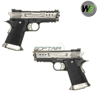 Gas Pistol DEINONYCHUS Hi-capa 3.8 E Force Gen2 Silver Vented Slide Blowback We (we-wh8wet-3)