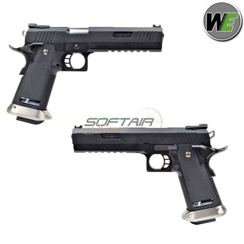 Gas pistol i.rex hi-capa 6" black + silver barrel We (we-wh18-bksv)