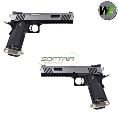 Pistola a gas i.rex hi-capa 6" silver + silver barrel we (we-wh18a2-2tsv)