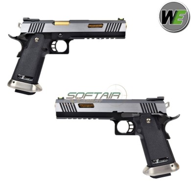 Pistola a gas i.rex hi-capa 6" silver + gold barrel we (we-wh18a2-2tgd)