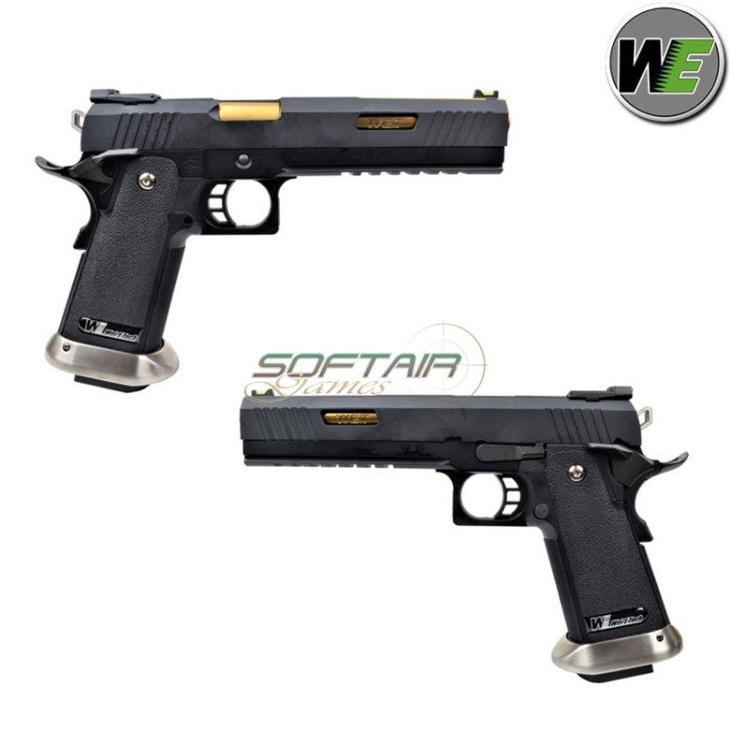 Gas pistol i.rex hi-capa 6" black + gold barrel We (we-wh18a2-bkgd)