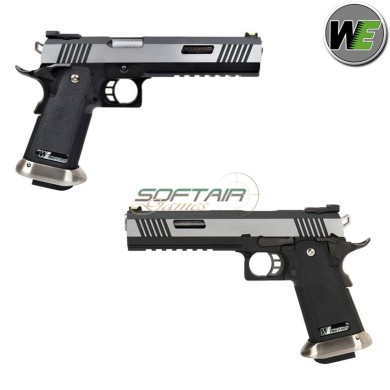 Gas pistol i.rex hi-capa 6" silver + silver barrel We (we-wh18b2-2tsv)