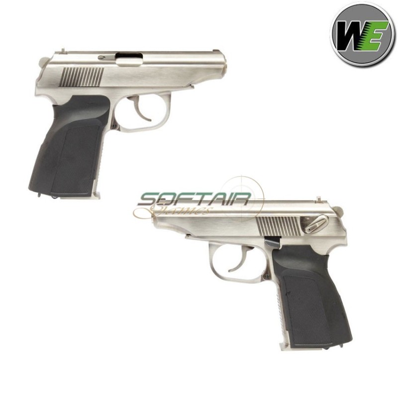 Pistola a gas makarov pmm SILVER c/silenziatore we (we-ma01sv)