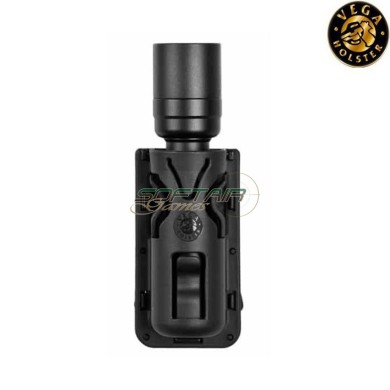 Universal black flashlight holder vega holster (vh-8vp61-bk)