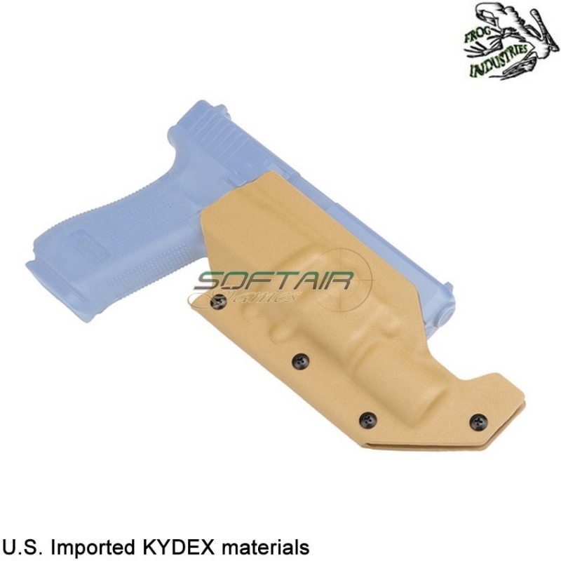 Fondina quick pull TYPE 1 X300 TAN U.S. KYDEX per GLK/VP9/PPQ/CZ frog industries® (fi-wo-gb04t)