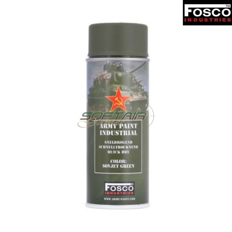 Spray army paint SOVJET GREEN fosco industries (fo-469312-sg)