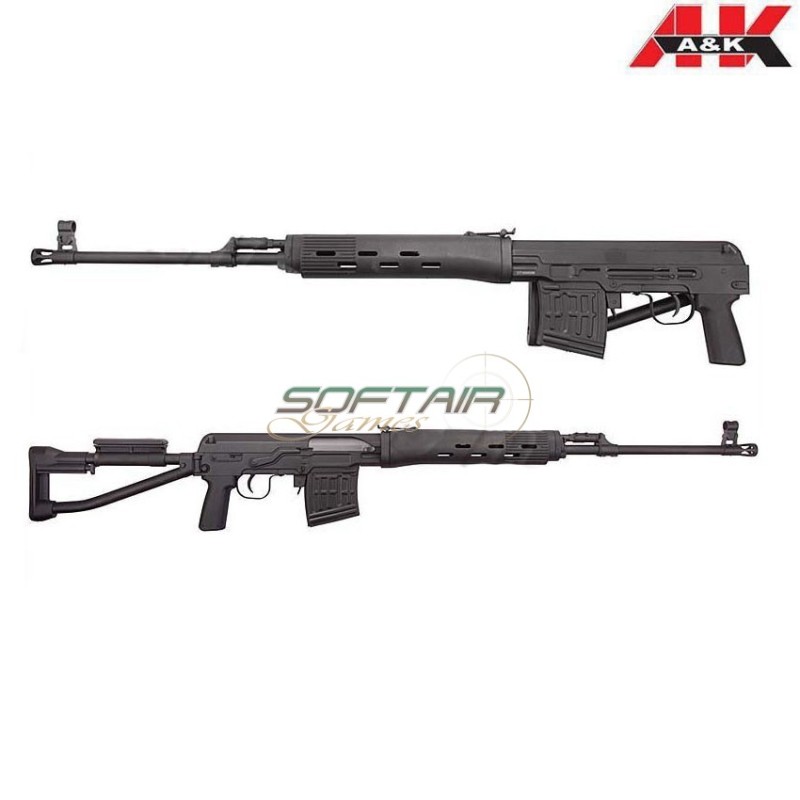 Spring Rifle  Svd-S-SP Dragunov Black A&k (AIK-031098)