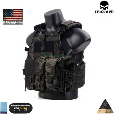 Plate carrier Quick Release 094K style multicam® BLACK genuine usa emerson (em7405mcbk)