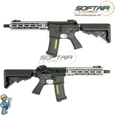 Electric rifle 11.1V READY ADV. Level ETU M4 LC MK4 GEIS. 9.5" SILVER sopmod SGW (sgw-12-bksv)