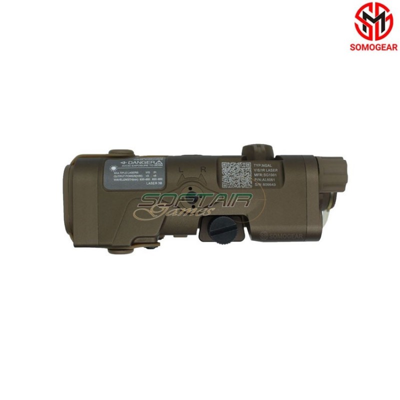 NGAL TAN Aiming RED Laser IR Laser Flashlight SOMOGEAR (ngal-r-tan)