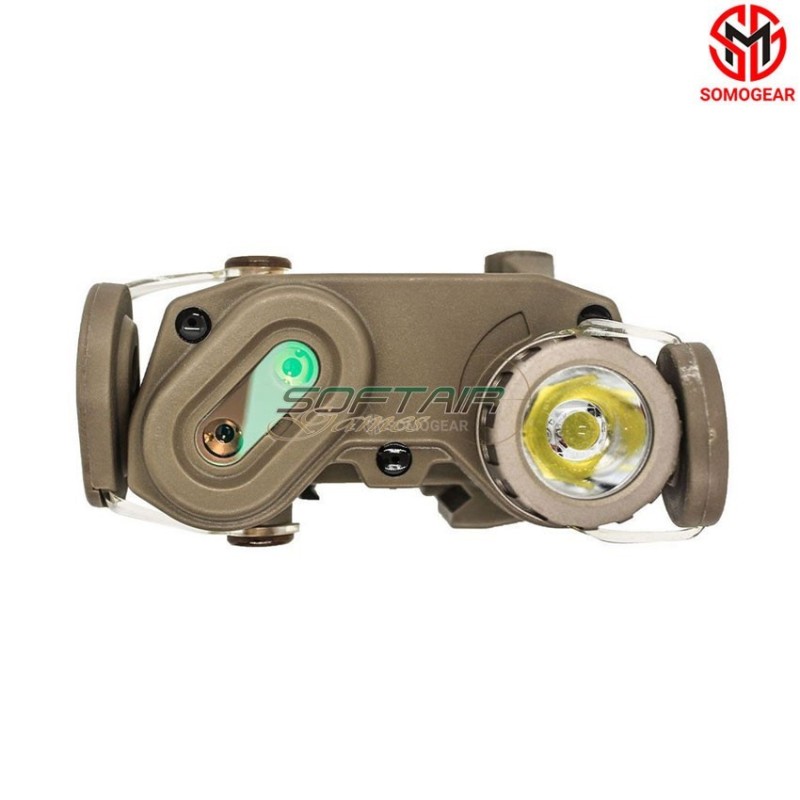 PEQ-15 BLACK Airsoft Aiming GREEN Laser IR Laser Flashlight PCB Potting SOMOGEAR (peq15-g-blk)