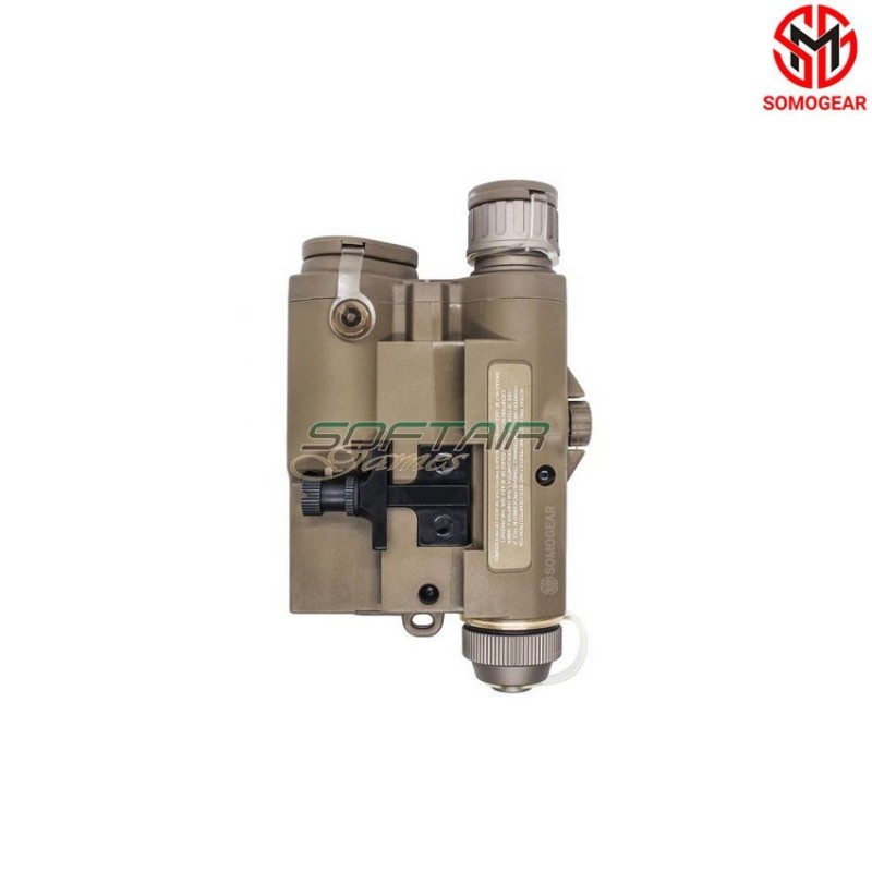 PEQ-15 TAN Airsoft Aiming GREEN Laser IR Laser Flashlight PCB Potting SOMOGEAR (peq15-g-tan)