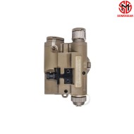 PEQ-15 TAN Airsoft Aiming RED Laser IR Laser Flashlight PCB Potting SOMOGEAR (peq15-r-tan)