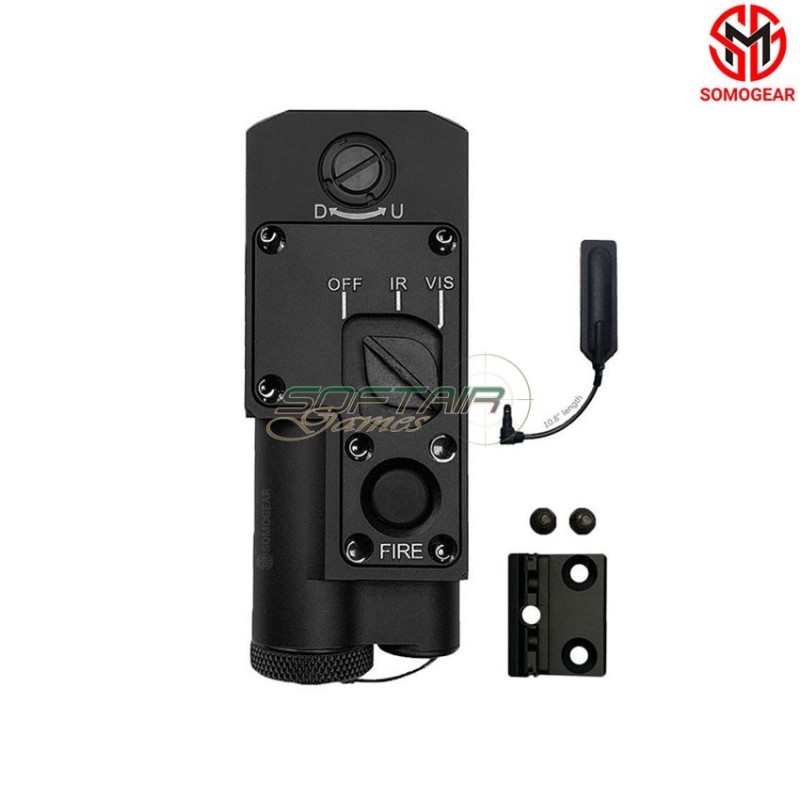 CQBL-1 BLACK Airsoft Aiming GREEN Laser IR Laser SOMOGEAR (cqbl1-g-blk)